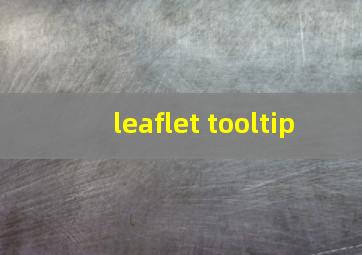 leaflet tooltip